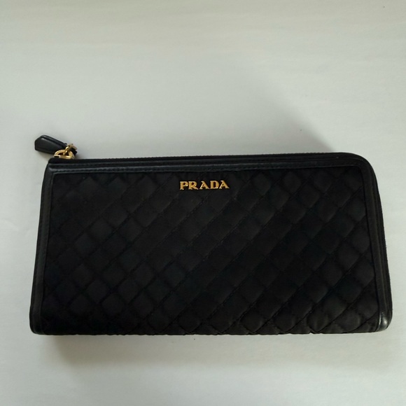 Prada Handbags - Authentic Prada Tessuto Nylon Quilted Zip around Wallet